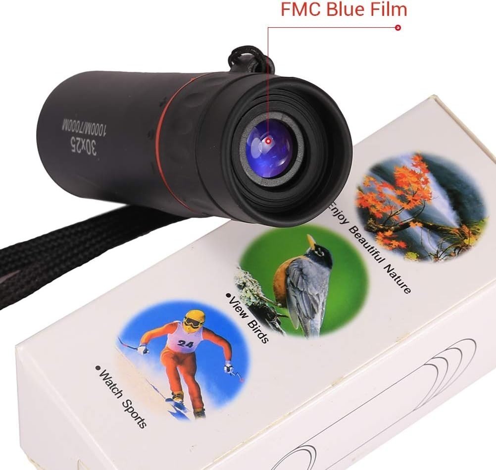 Pocket Telescope 30x25 HD Black | Waterproof | Night Vision | Portable - Kwikley