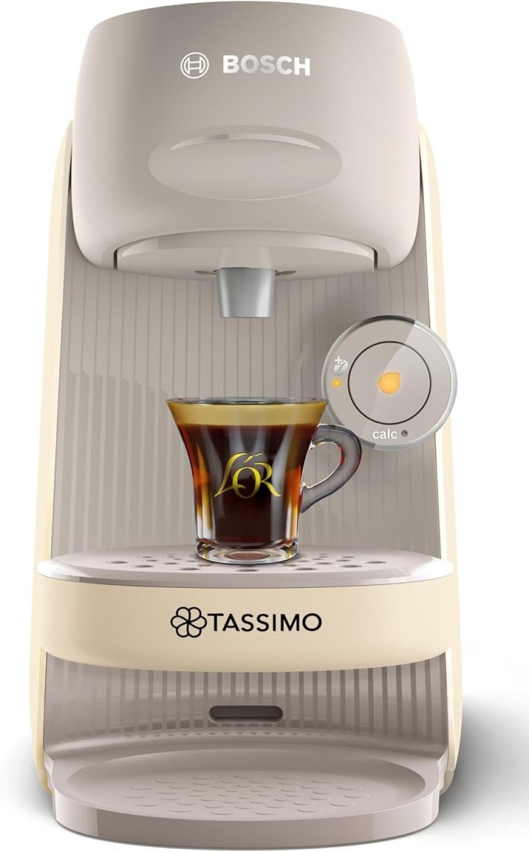 Pod Coffee Machine with Intensity Boost | One - Touch Brewing | Compact 0.7L Cream - Kwikley