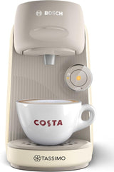Pod Coffee Machine with Intensity Boost | One-Touch Brewing | Compact 0.7L Cream
