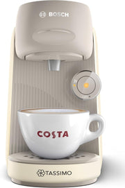 Pod Coffee Machine with Intensity Boost | One - Touch Brewing | Compact 0.7L Cream - Kwikley