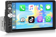 Podofo 7" Car Stereo Single Din Apple CarPlay Android Auto Bluetooth - Kwikley
