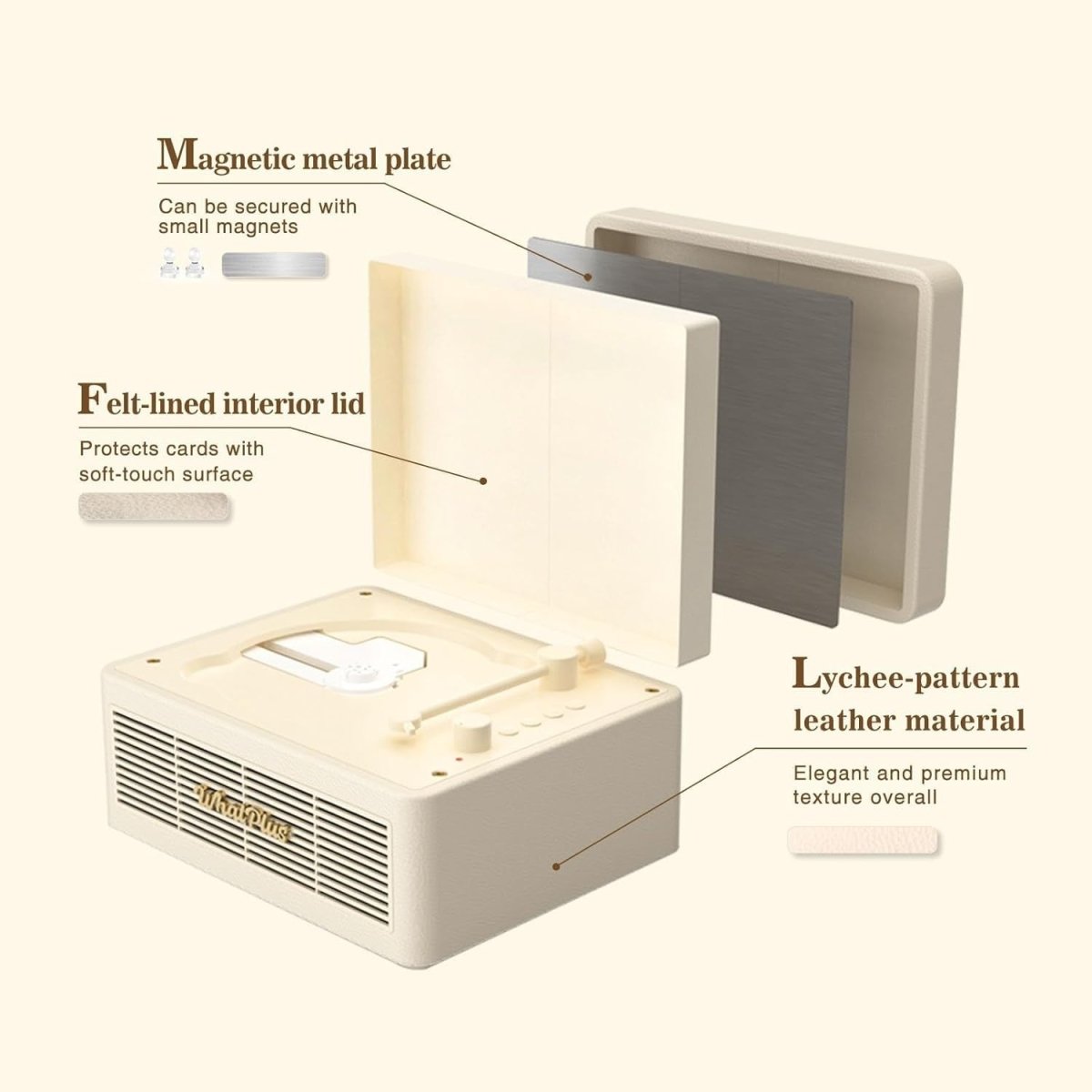 Portable Bluetooth CD Player Retro Suitcase HiFi Speakers Rechargeable - Kwikley
