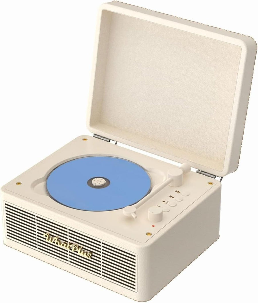 Portable Bluetooth CD Player Retro Suitcase HiFi Speakers Rechargeable - Kwikley