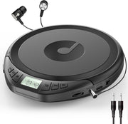 Portable CD Player Anti Skip LCD MP3 PROG Memory Headphones Black - Kwikley