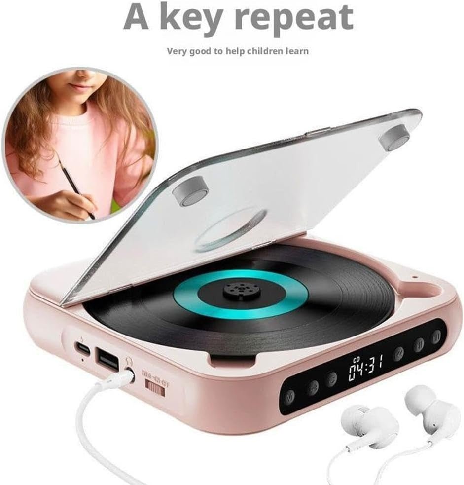 Portable CD Player Bluetooth 5.3 Rechargeable Anti Skip AUX - Kwikley