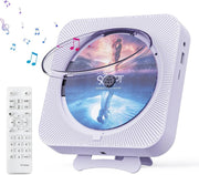 Portable CD Player Bluetooth Dual Speakers Remote LCD Wall Mount - Kwikley