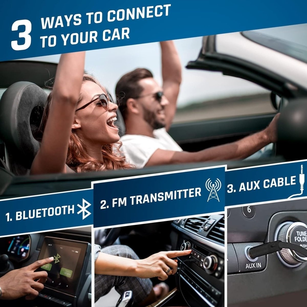 Portable CD Player Bluetooth FM Transmitter SD AUX Anti Skip Car Use - Kwikley