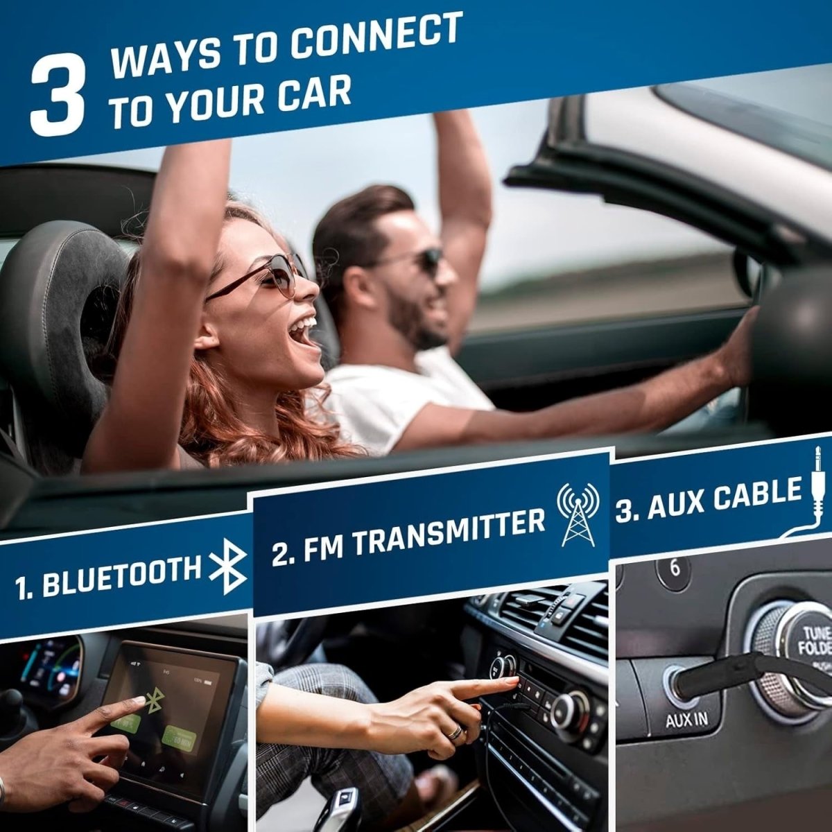 Portable CD Player Bluetooth FM Transmitter SD AUX Anti Skip White - Kwikley