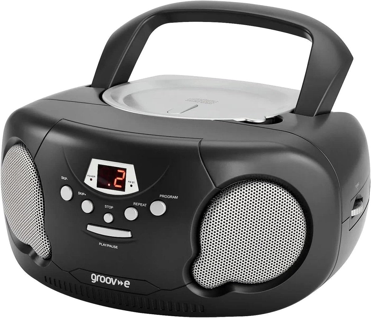 Portable CD Player Boombox Bluetooth Radio AUX Headphone LED Display - Kwikley