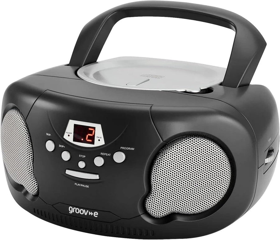 Portable CD Player Boombox Bluetooth Radio AUX Headphone LED Display - Kwikley