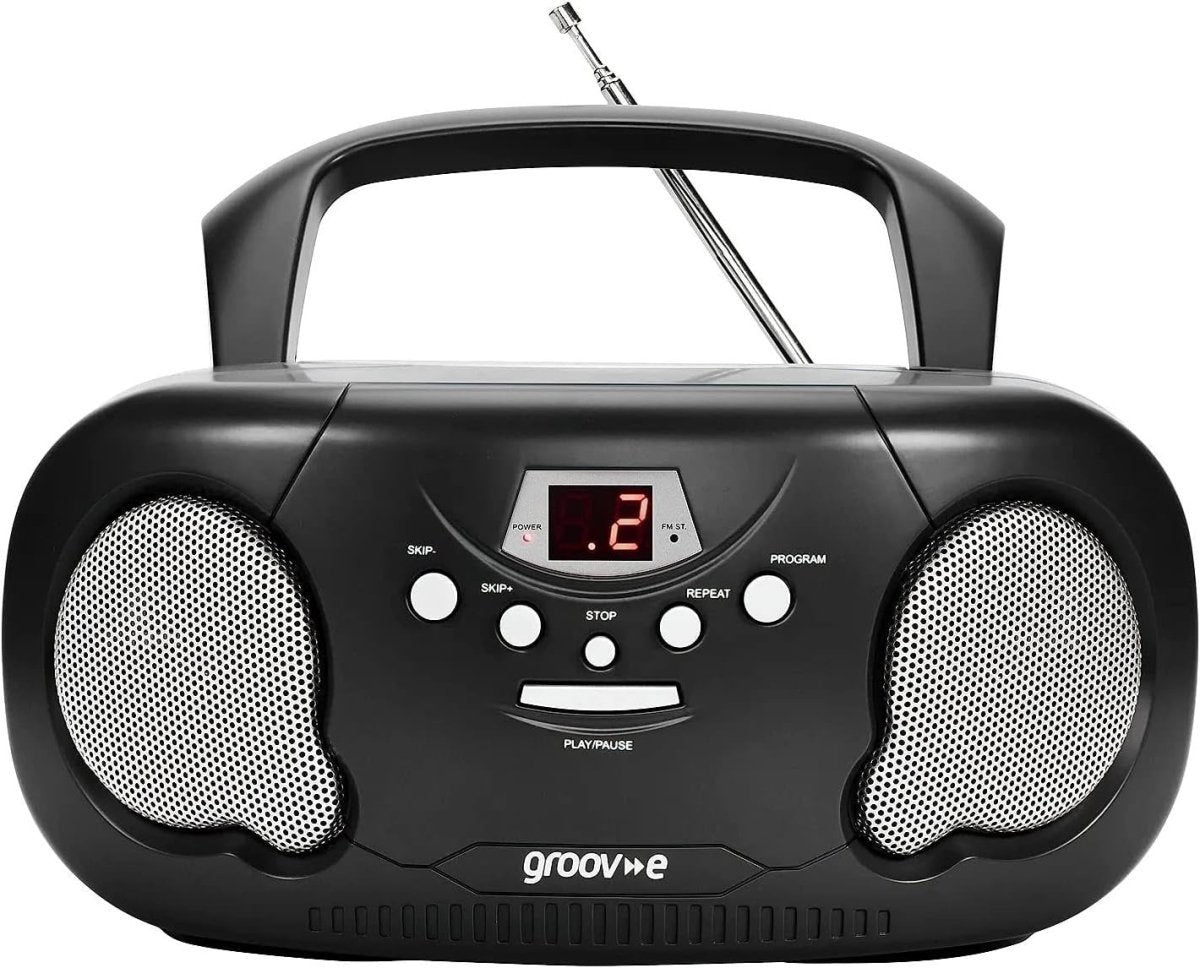 Portable CD Player Boombox Bluetooth Radio AUX Headphone LED Display - Kwikley