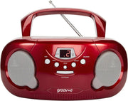 Portable CD Player Boombox with Bluetooth, AM/FM Radio & Aux Input - Kwikley