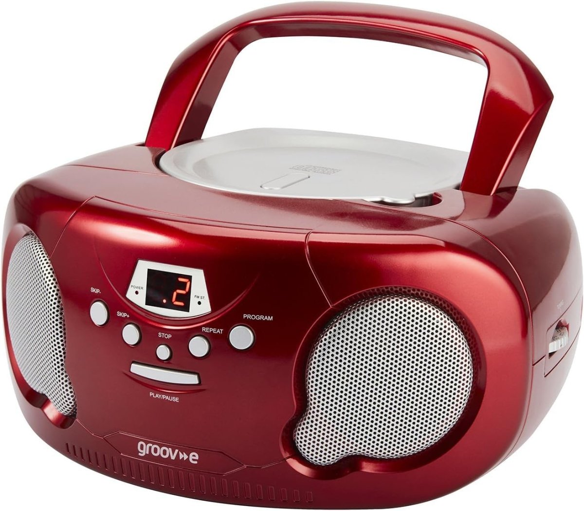 Portable CD Player Boombox with Bluetooth, AM/FM Radio & Aux Input - Kwikley