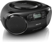 Portable CD Player DAB+ FM Radio Dynamic Bass Boost AUX Black - Kwikley