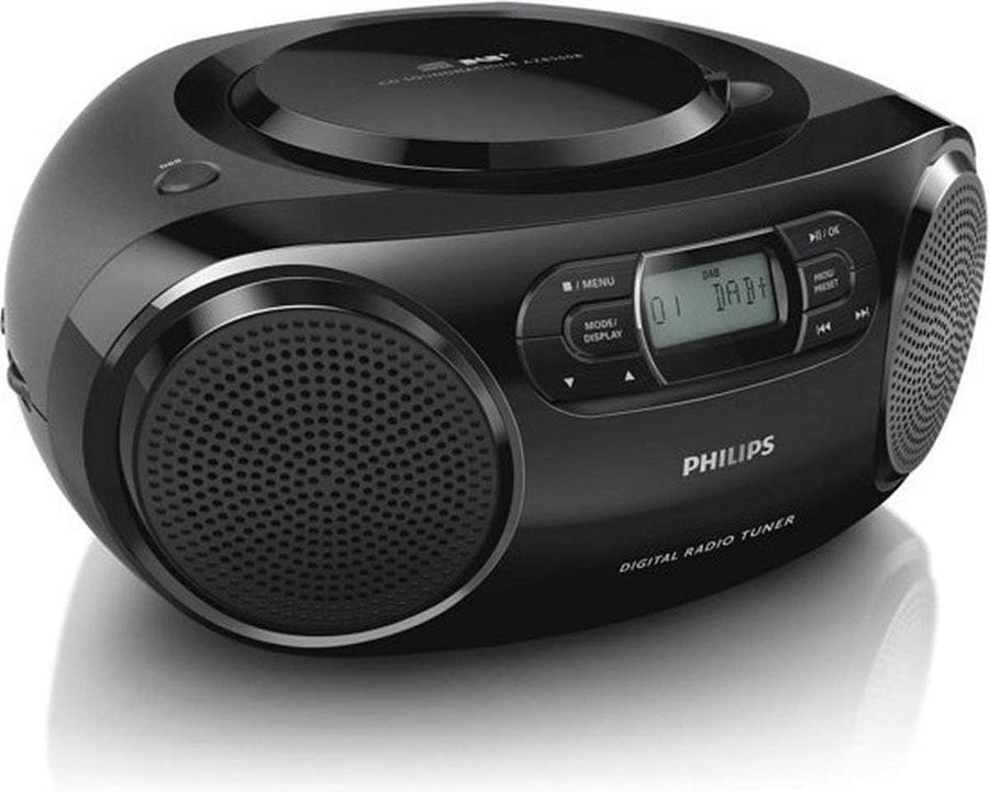 Portable CD Player DAB+ FM Radio Dynamic Bass Boost AUX Black - Kwikley