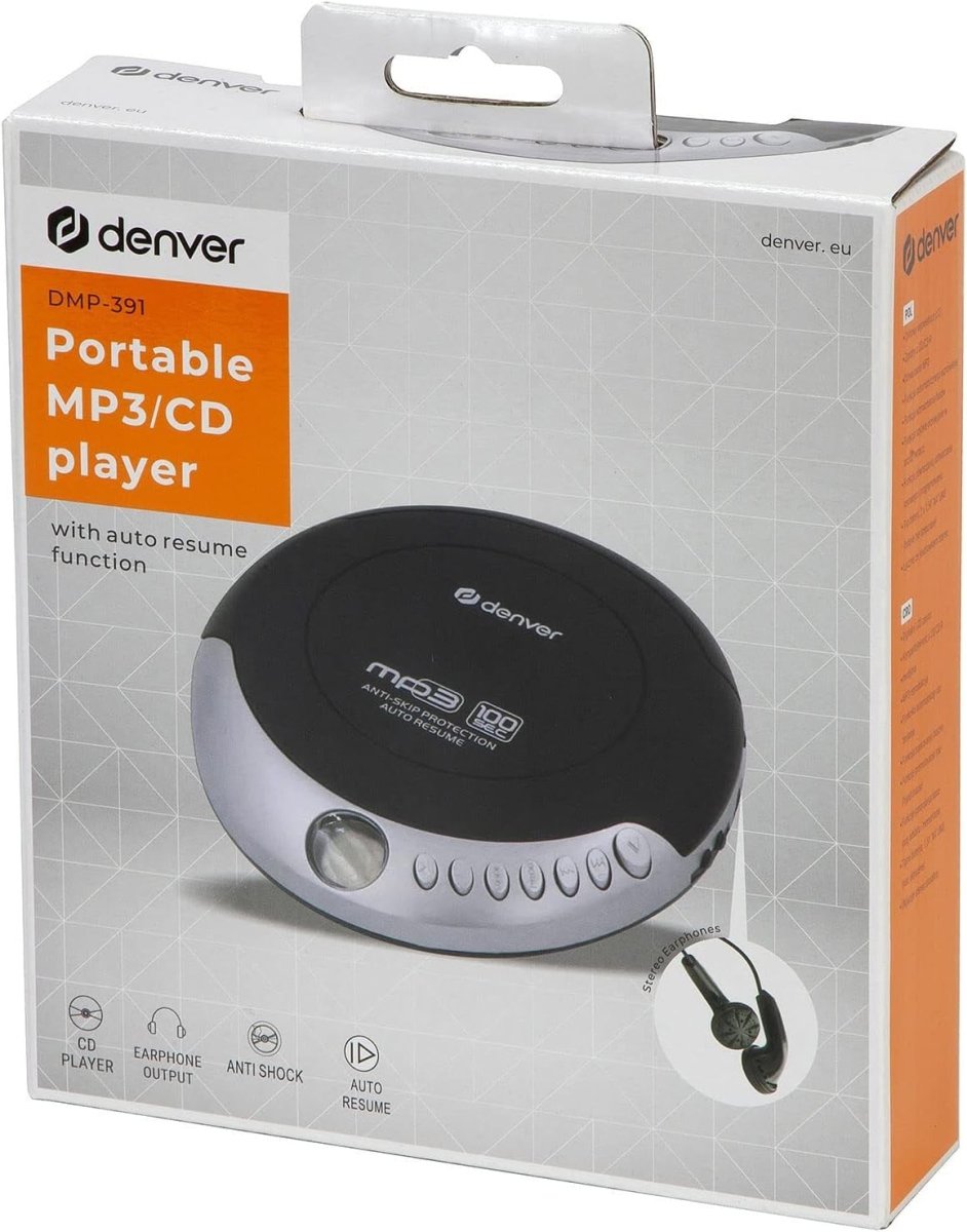 Portable CD Player Discman MP3 Audio Book Anti Shock Bass Boost - Kwikley