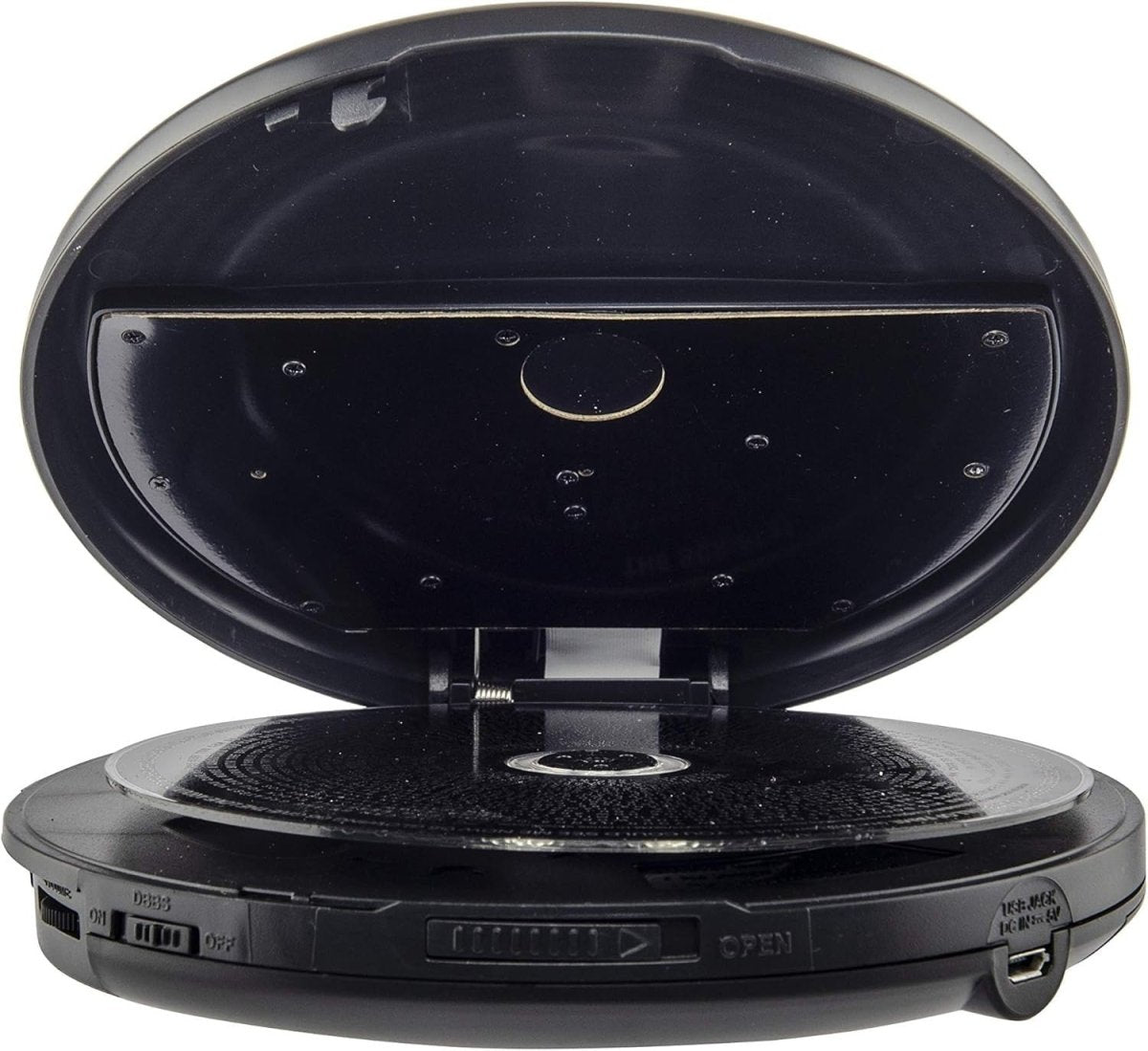 Portable CD Player FM Radio MP3 Anti Skip Earphones Micro USB Black - Kwikley