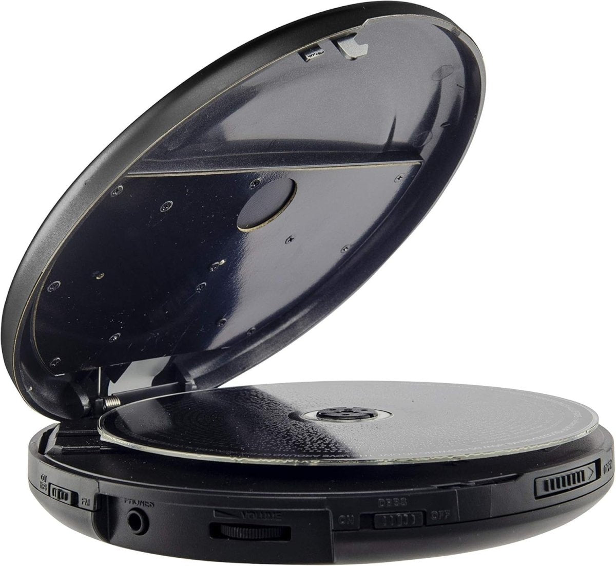 Portable CD Player FM Radio MP3 Anti Skip Earphones Micro USB Black - Kwikley