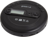 Portable CD Player FM Radio MP3 Anti Skip Earphones Micro USB Black
