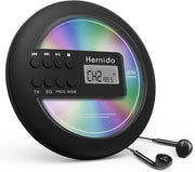 Portable CD Player for Car FM Transmitter Rechargeable Anti Skip - Kwikley