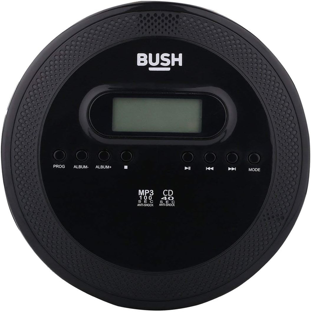 Portable CD Player MP3 Playback Jog Proof AUX Earphones Black - Kwikley