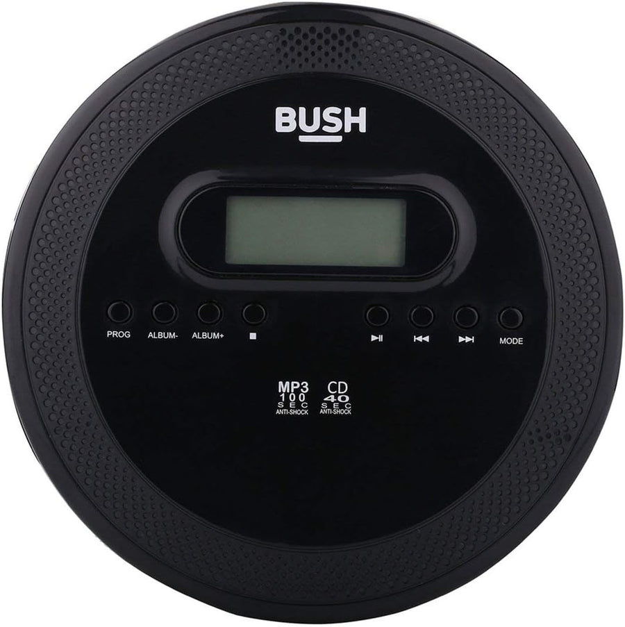 Portable CD Player MP3 Playback Jog Proof AUX Earphones Black - Kwikley