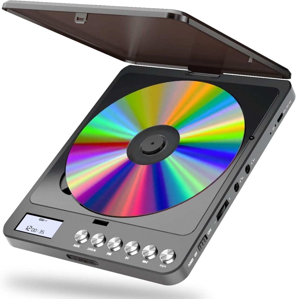 Portable CD Player Rechargeable Anti - Skip Dual Speakers Dual Headphone - Kwikley
