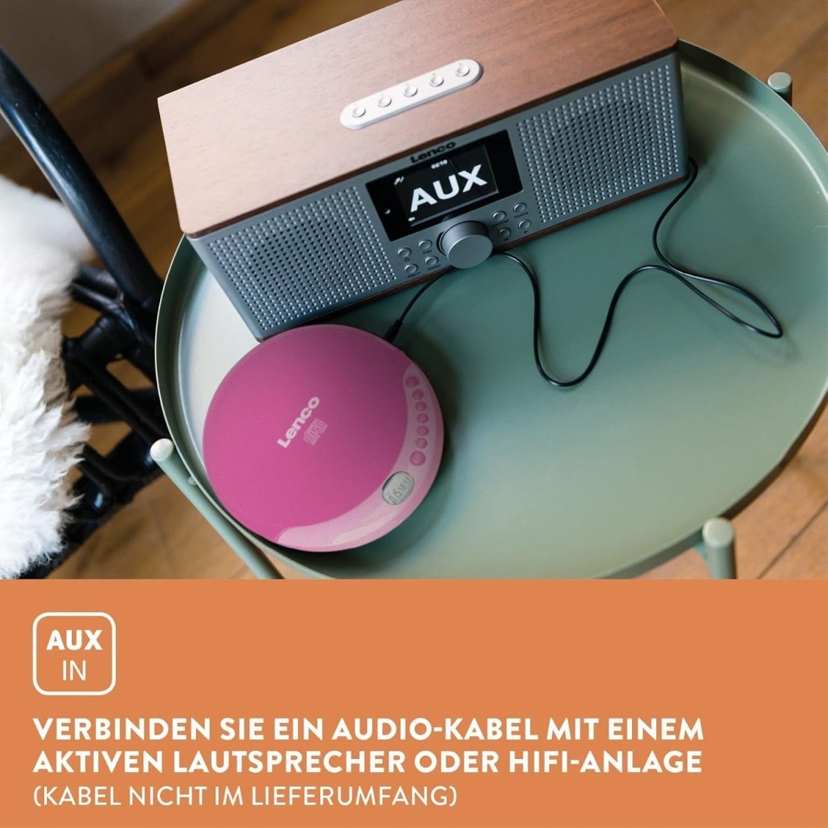 Portable CD Player Walkman Pink Headphones USB Charging Compact - Kwikley