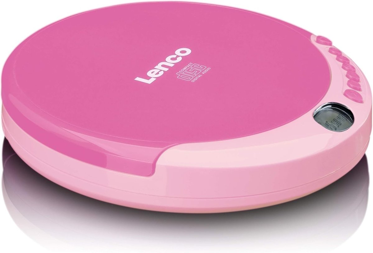 Portable CD Player Walkman Pink Headphones USB Charging Compact - Kwikley