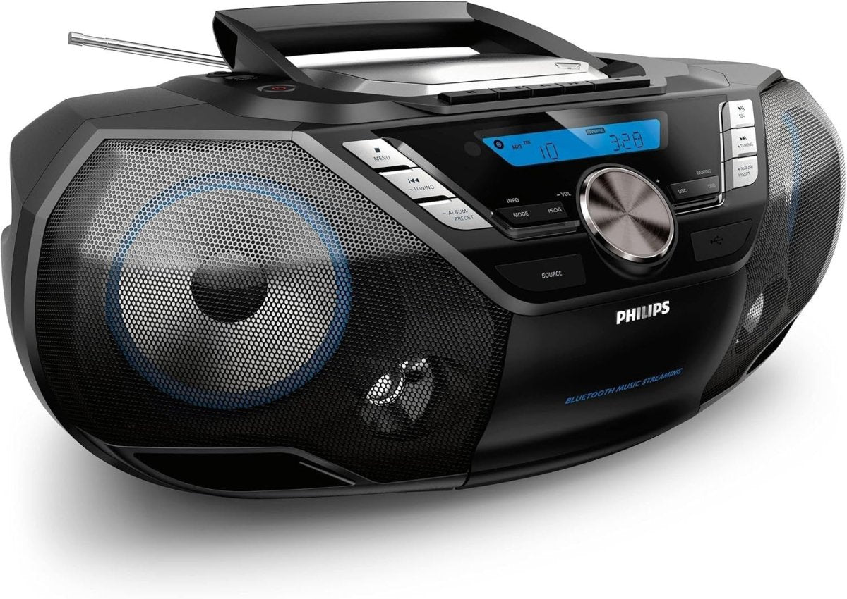 Portable CD Soundmachine DAB+ Bluetooth USB Cassette FM Radio 12W - Kwikley