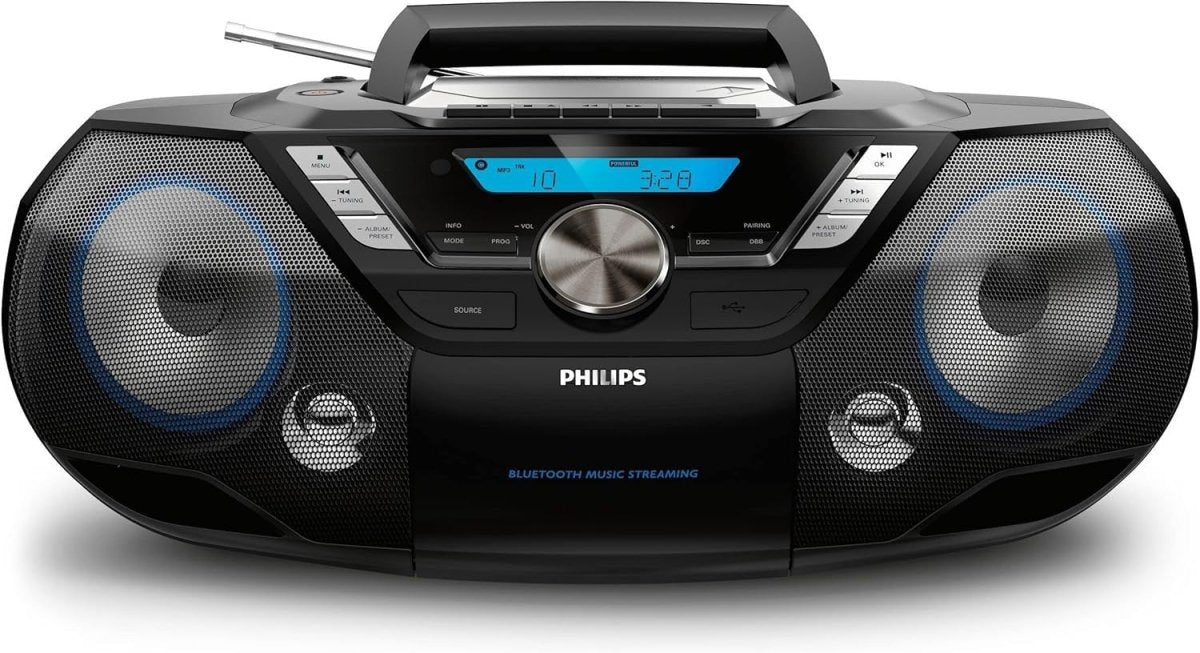 Portable CD Soundmachine DAB+ Bluetooth USB Cassette FM Radio 12W - Kwikley