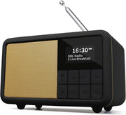 Portable DAB+ FM Radio Alarm Clock Bluetooth Waterproof 12hr Battery – Black - Kwikley