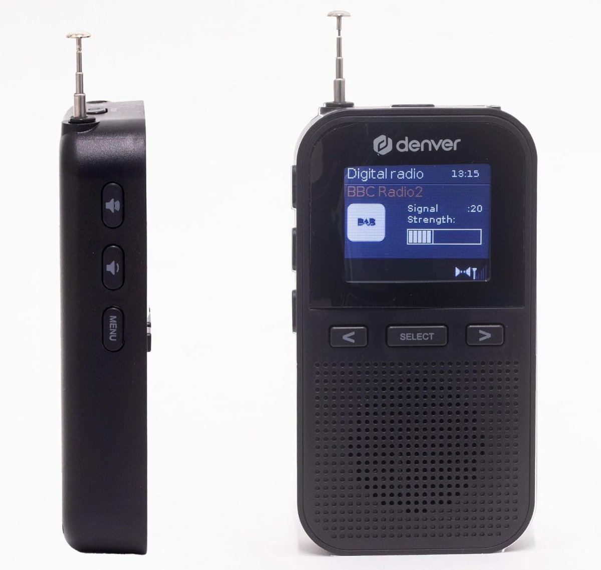 Portable DAB+ FM Radio Rechargeable Pocket Mini Speaker Alarm LCD - Kwikley