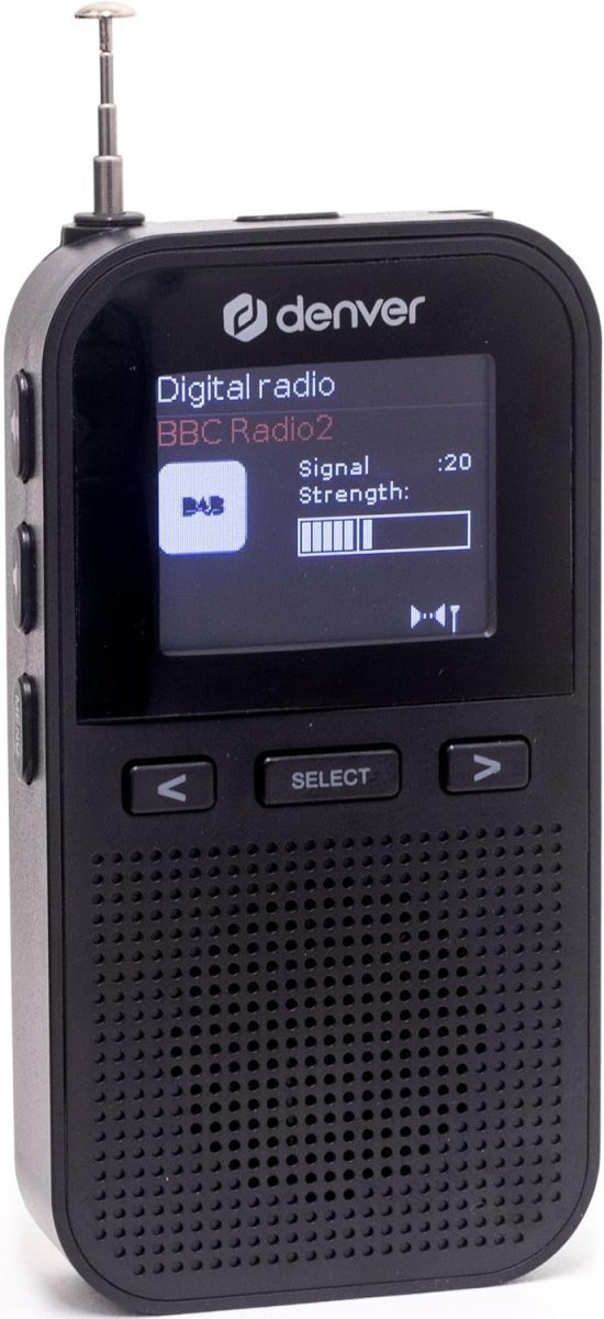 Portable DAB+ FM Radio Rechargeable Pocket Mini Speaker Alarm LCD - Kwikley