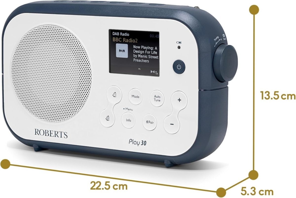 Portable DAB/DAB+ FM Digital Radio with Bluetooth & Colour Display - Kwikley