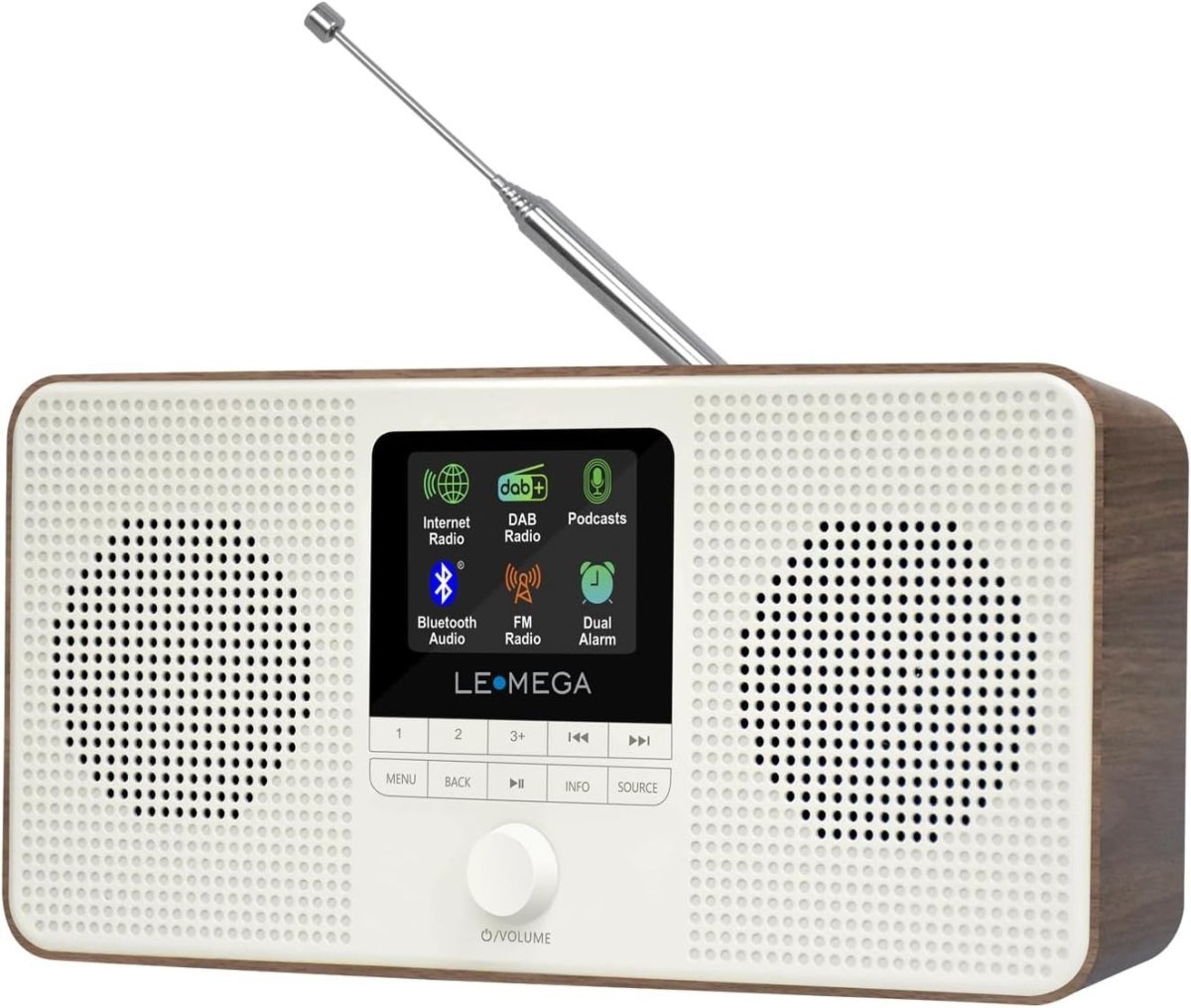 Portable DAB+/FM Internet Radio with WiFi, Bluetooth, Spotify & Alarms - Kwikley