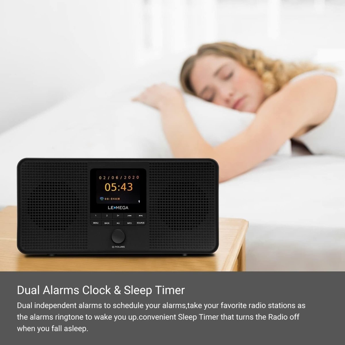 Portable DAB+/FM Internet Radio with WiFi Bluetooth & Spotify – Black - Kwikley