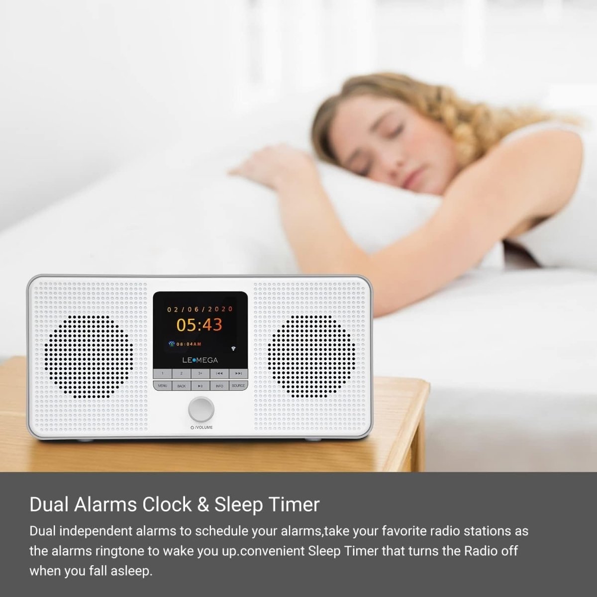 Portable DAB+/FM Internet Radio with WiFi, Bluetooth & Spotify – Grey - Kwikley