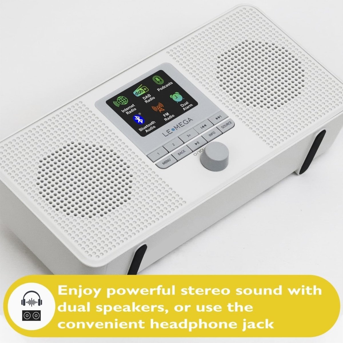 Portable DAB+/FM Internet Radio with WiFi, Bluetooth & Spotify – Stone Grey - Kwikley
