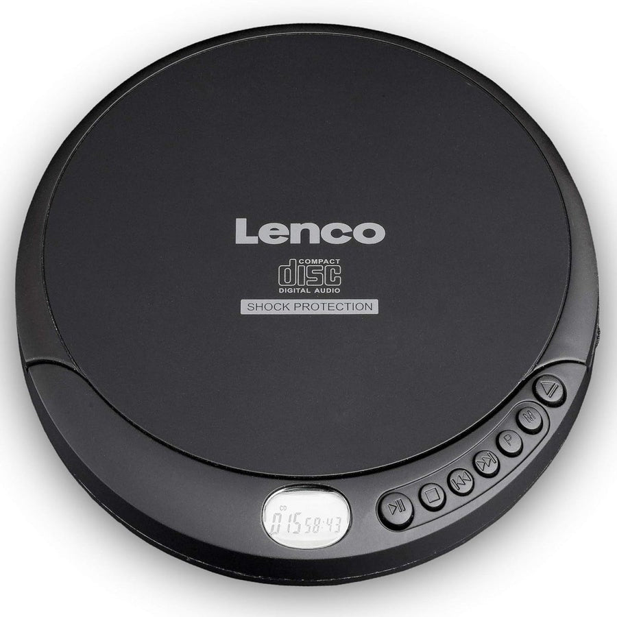 Portable Discman CD Player Anti Shock LCD MP3 Headphones Black - Kwikley