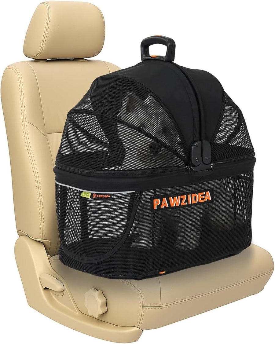 Portable Dog Crate Car Seat Foldable Pet Carrier Kennel Medium Dogs - Kwikley