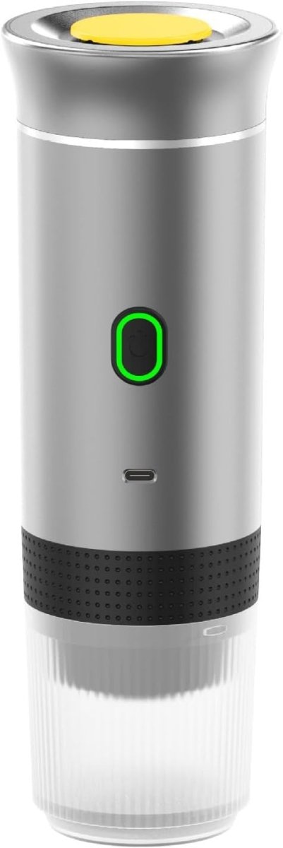 Portable Electric Espresso Maker 3 - in - 1 Self - Heating USB Silver - Kwikley