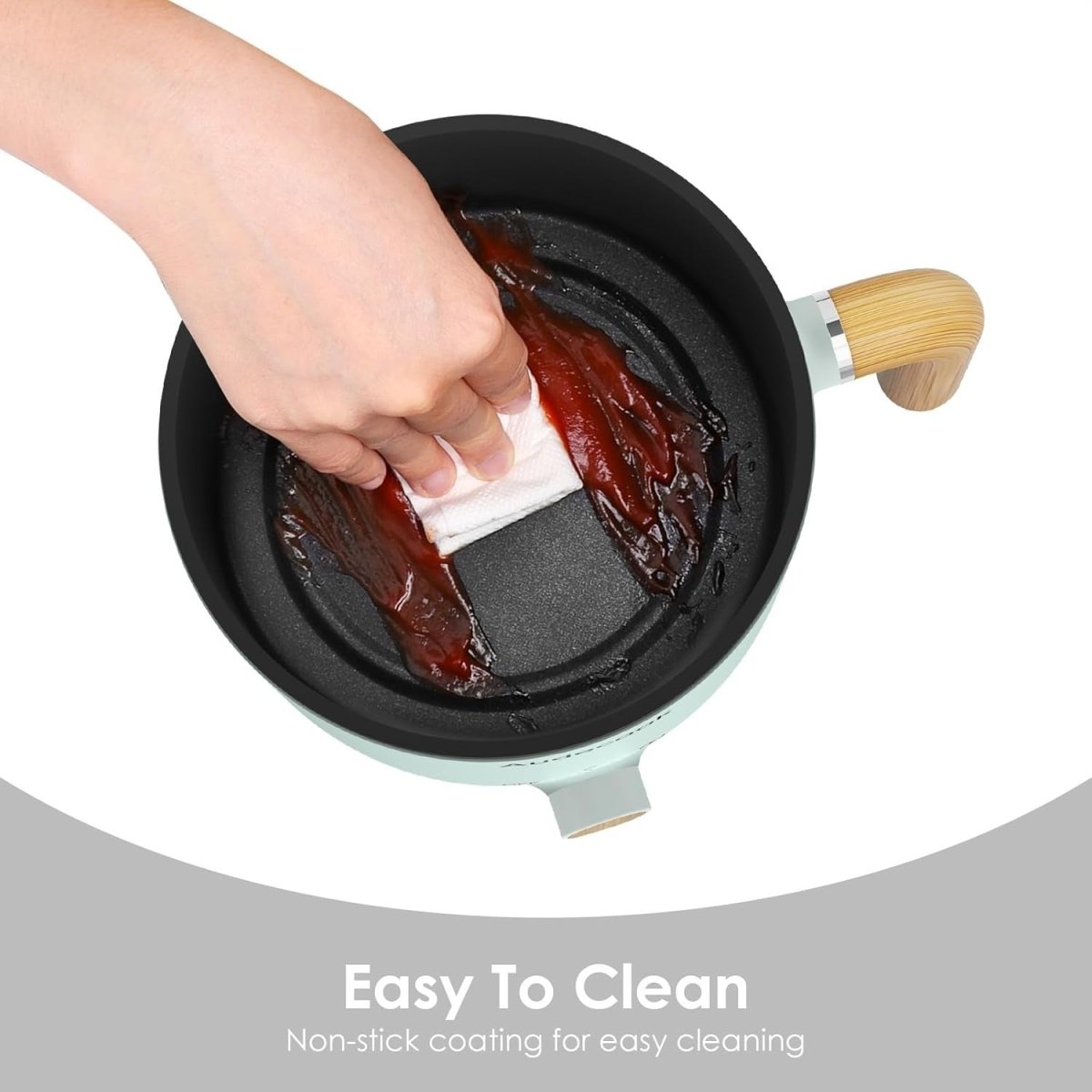 Portable Electric Hot Pot with Steamer | 1.5L Nonstick Cooker, Dual Power - Kwikley