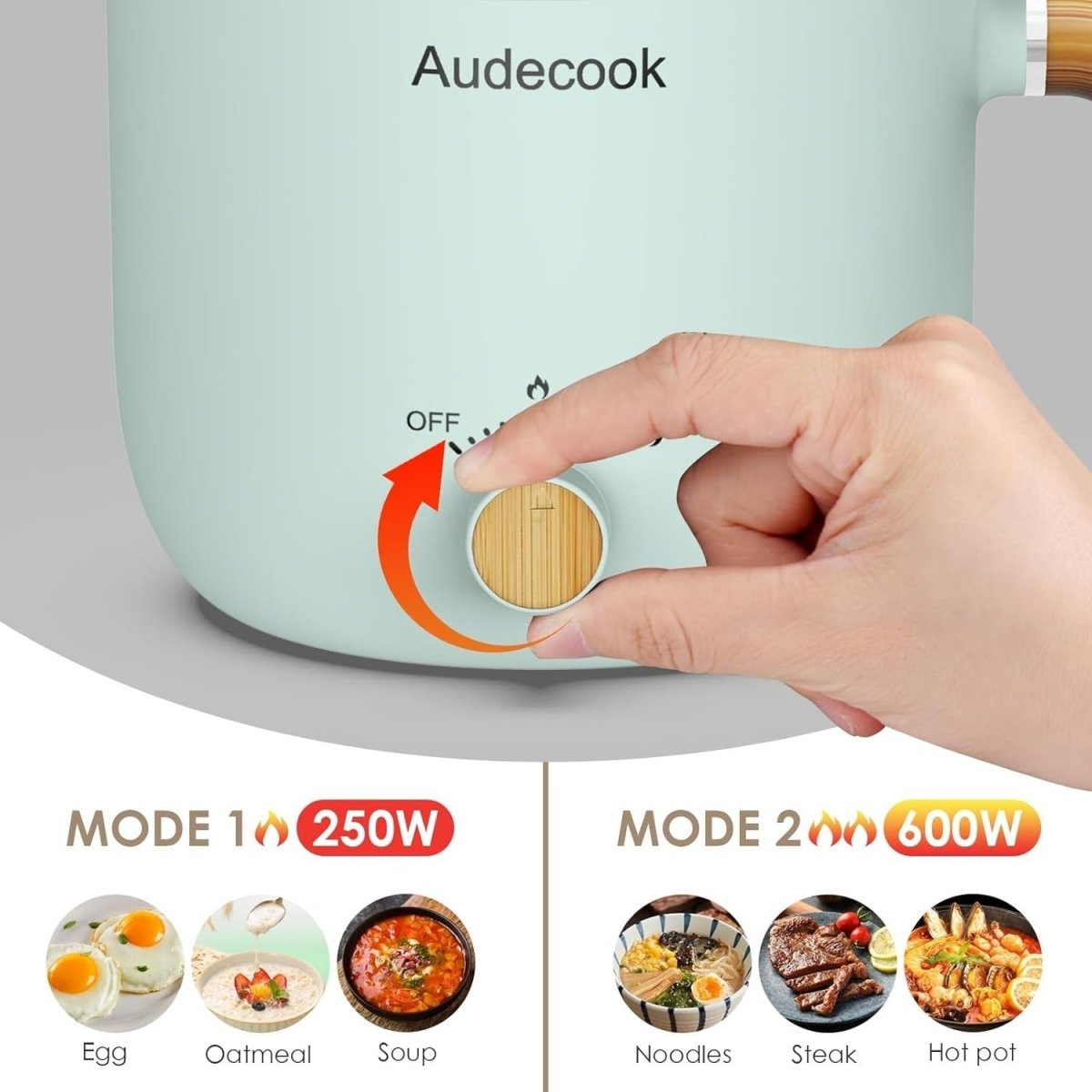 Portable Electric Hot Pot with Steamer | 1.5L Nonstick Cooker, Dual Power - Kwikley
