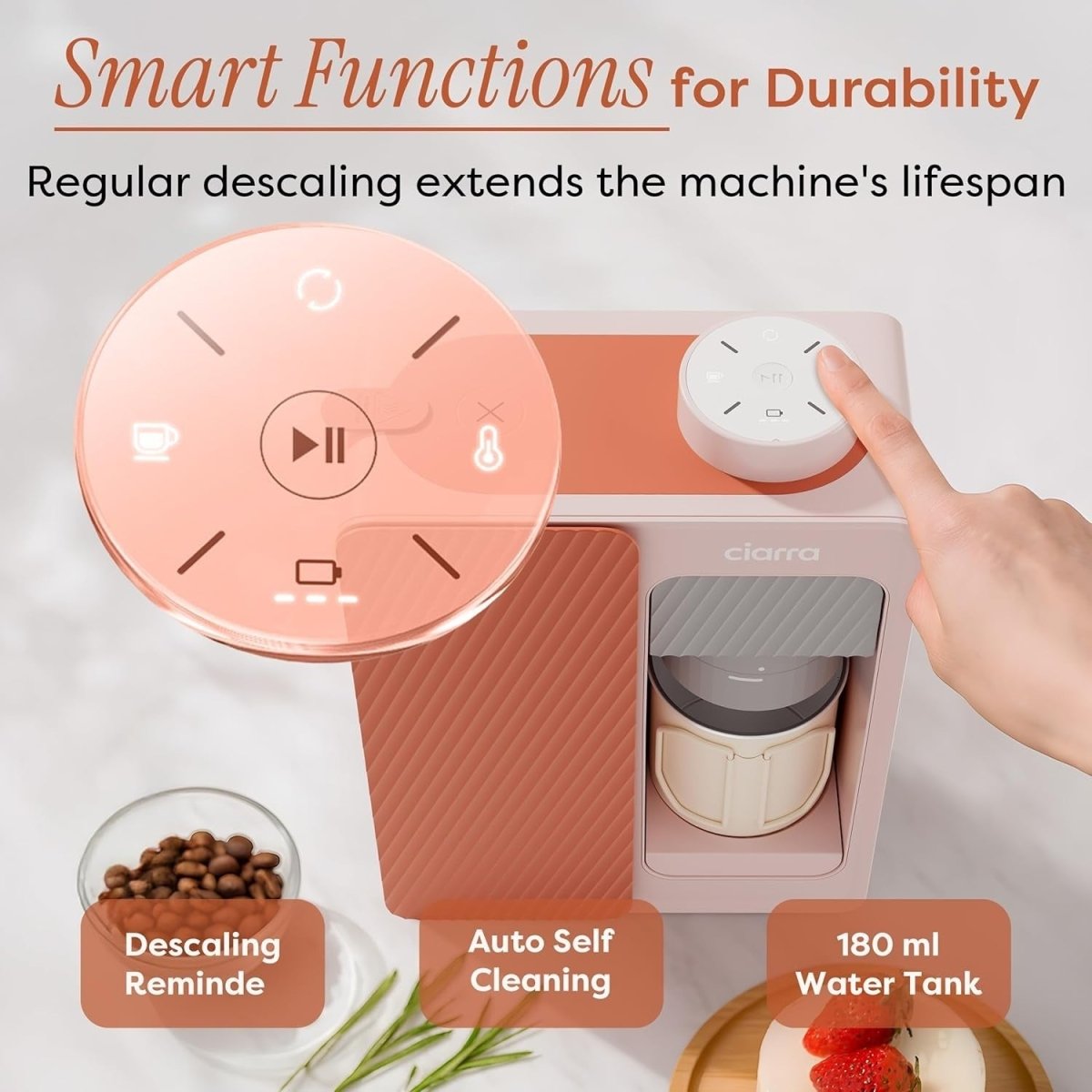 Portable Espresso Coffee Machine 400W 15Bar Compact Brew Maker 180ml Tank Travel - Kwikley