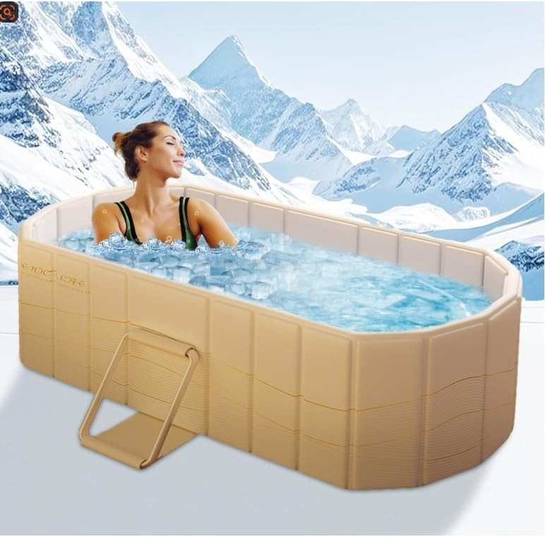 Portable Foldable Adult Bathtub 120x55x50cm – Hot & Ice Bath Tub with Insulated - Kwikley