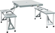 Portable Foldable Picnic Table with Chairs & Umbrella Hole Outdoor Camping - Kwikley