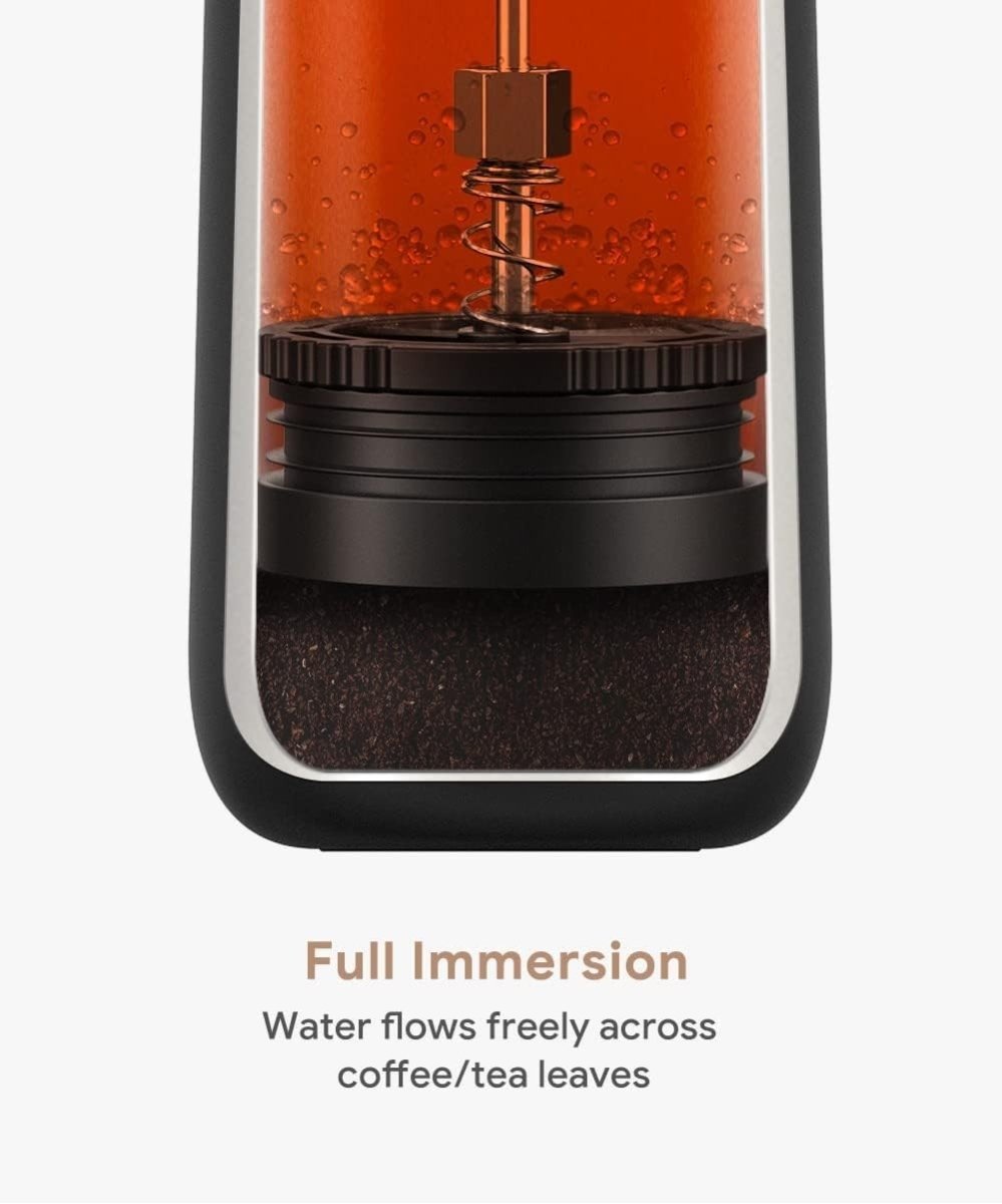 Portable French Press Coffee Maker Travel Mug 320ML Stainless Steel Insulated - Kwikley