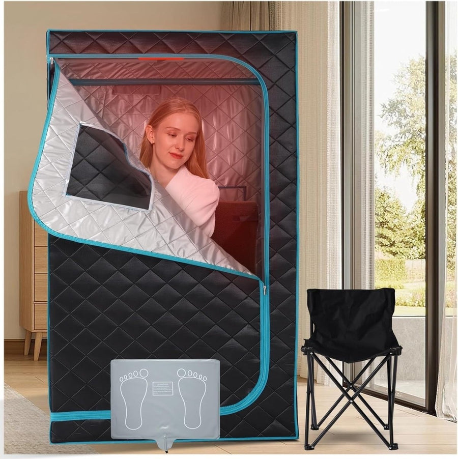Portable Infrared Sauna Tent w/ Red Light Therapy 6 - Heater Home Spa Detox Box - Kwikley