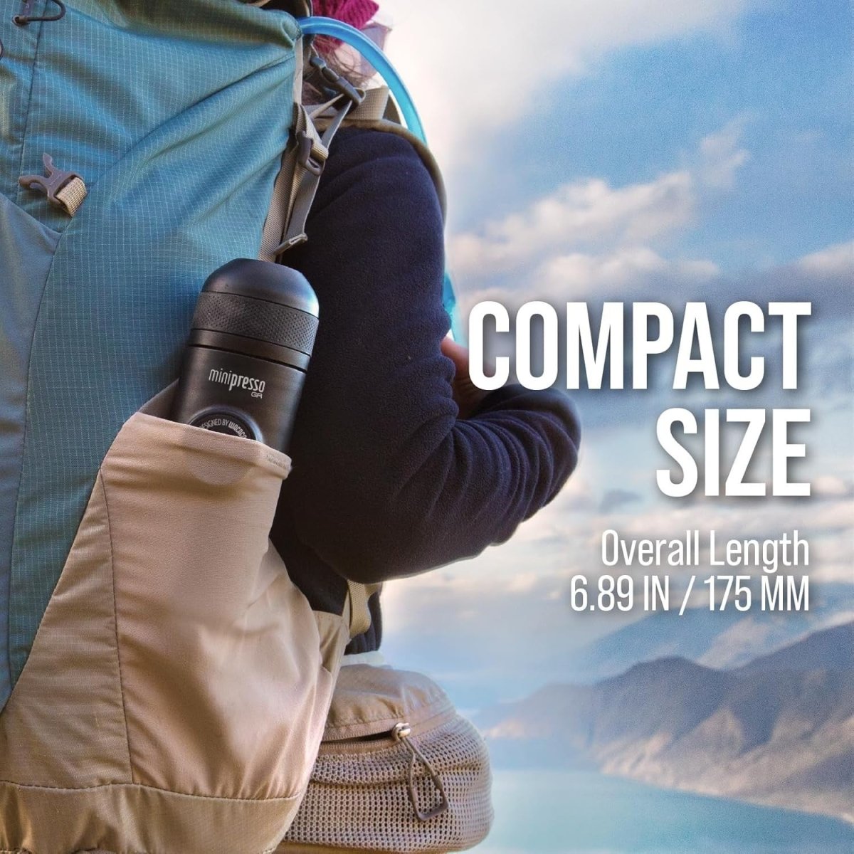 Portable Manual Espresso Maker | Travel Coffee Machine Works with Ground Coffee - Kwikley